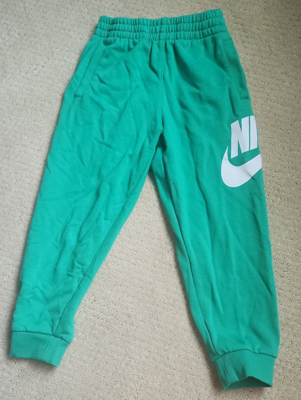 ❤️3/$15❤️Nike Kids Teal Green Sweat Joggers with White Logo